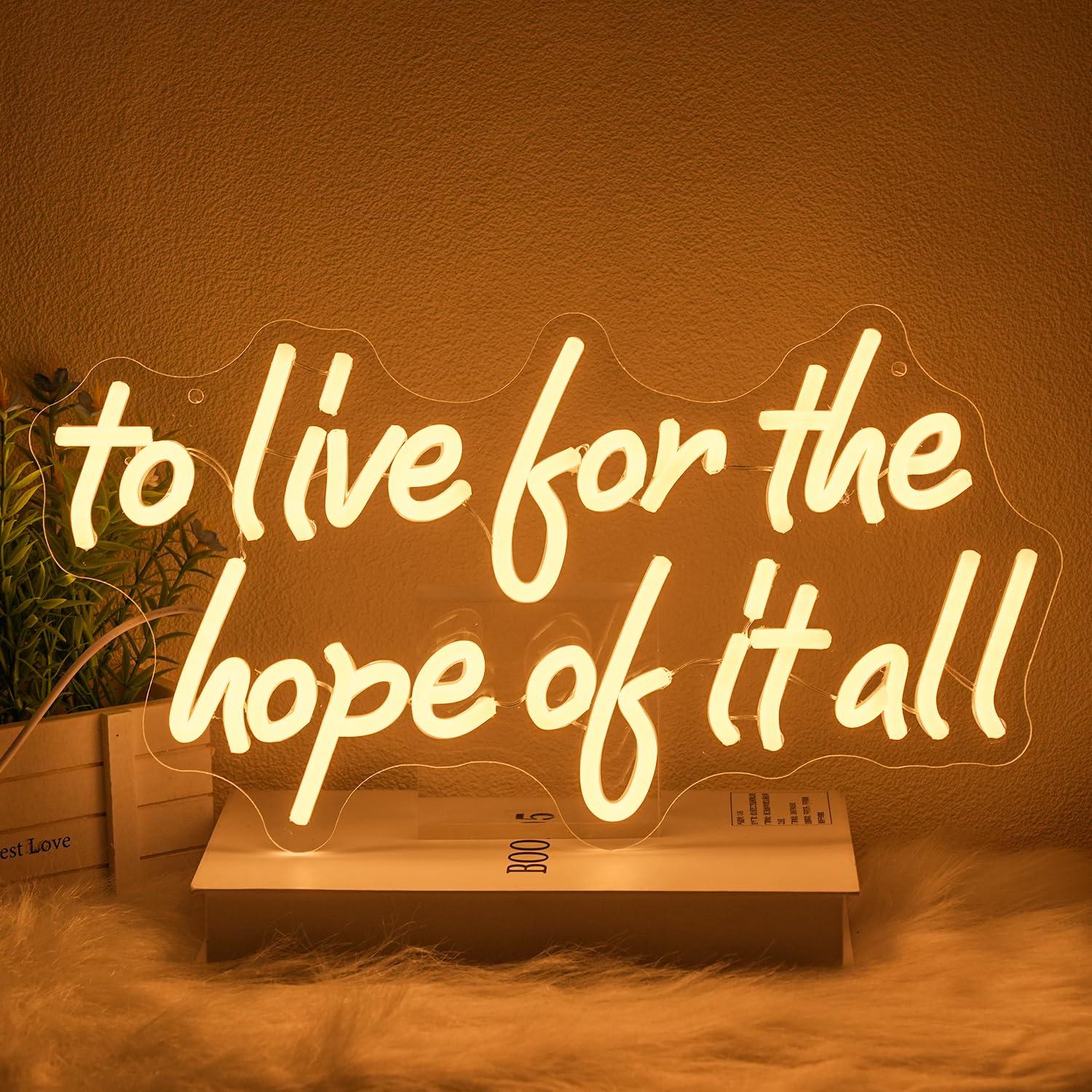 Lighting Decor For Bedroom - To Live For The Hope Of