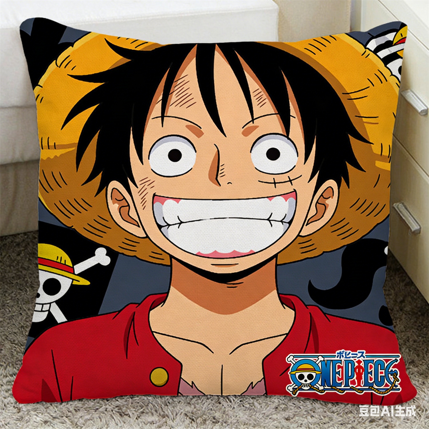 Lighting Mcqueen Bedroom Decor - One Piece Monkey D Luffy Pillow