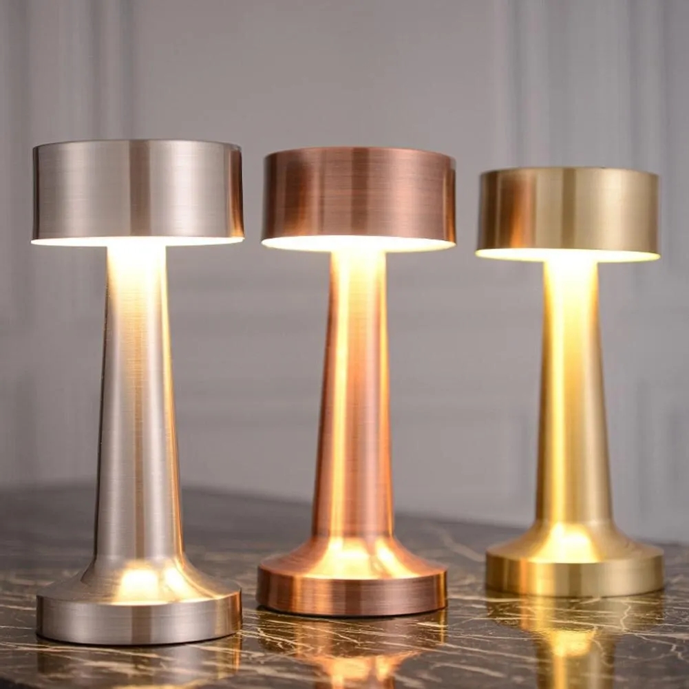 Lighting Decor For Bedroom - Kazeach Vintage Dumbbell Table Lamp, Touch