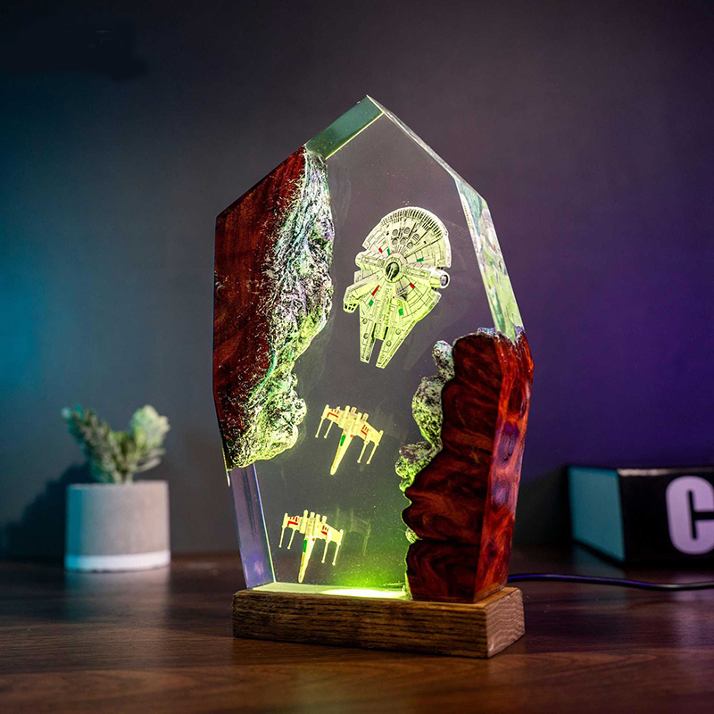 Wedding Lighting And Decor - Table Resin Lamp Universe War Sence
