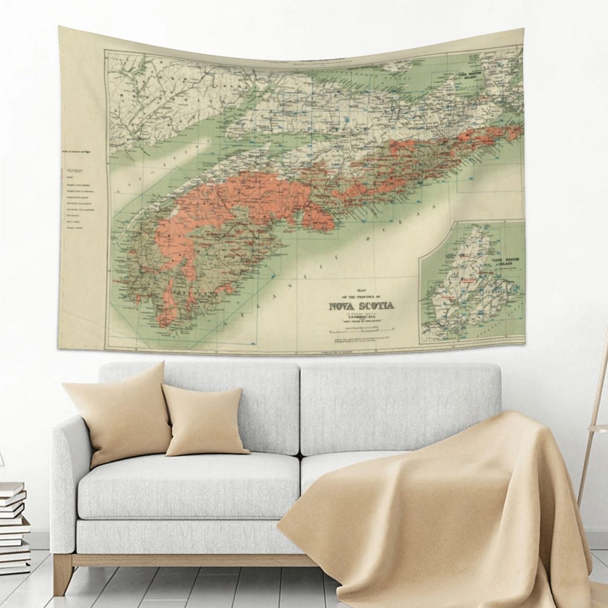 Nova Decor & Lighting Juletrelys - Vintage Geological Map of Nova Scotia