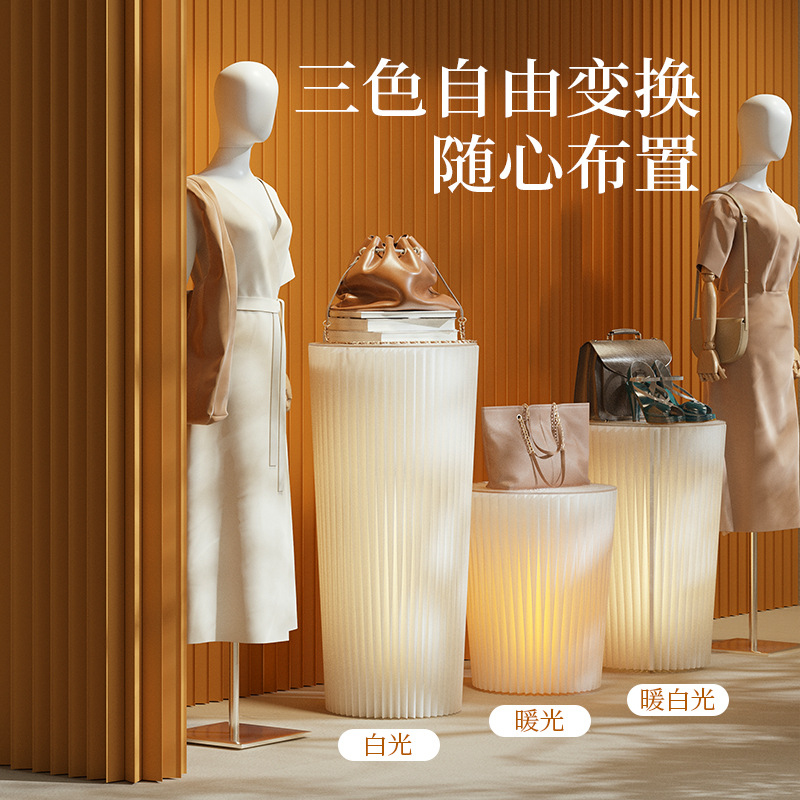 Lighting And Decor Magazine - 18-Tier Paper Cylinder Shelf Figurines, With