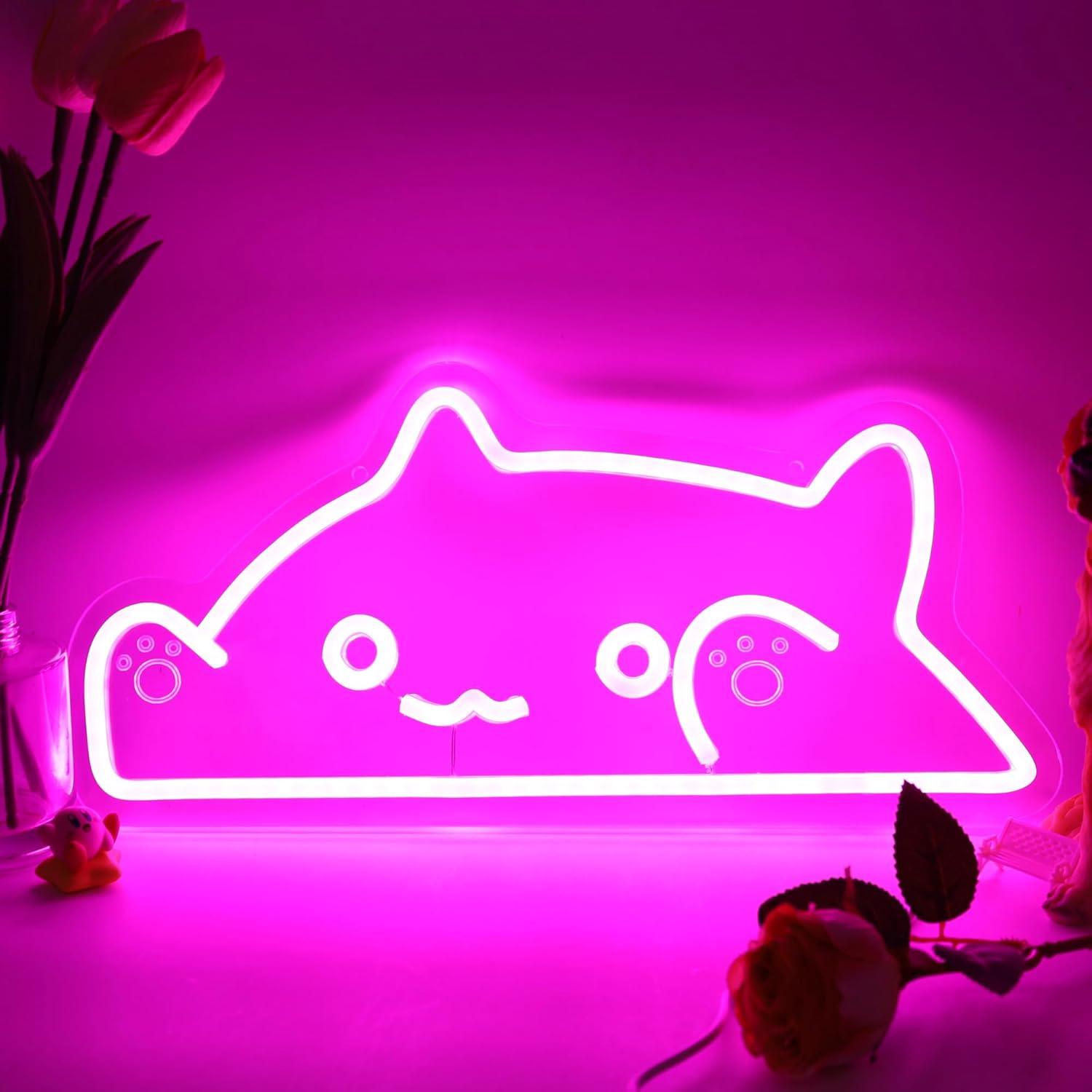 Lighting Decor For Bedroom - Cat Neon Sign Animal USB Dimmable