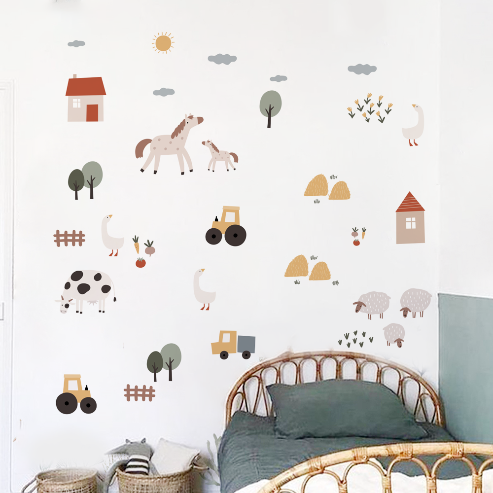 Lighting Mcqueen Bedroom Decor - Boho Cartoon Cute Cows Farm Animal
