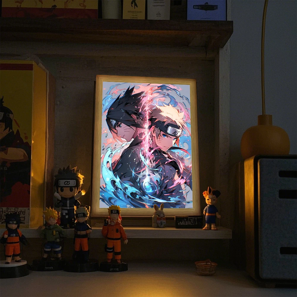 Lighting Room Decor Items - Anime Naruto Figure Sticker Light Painting
