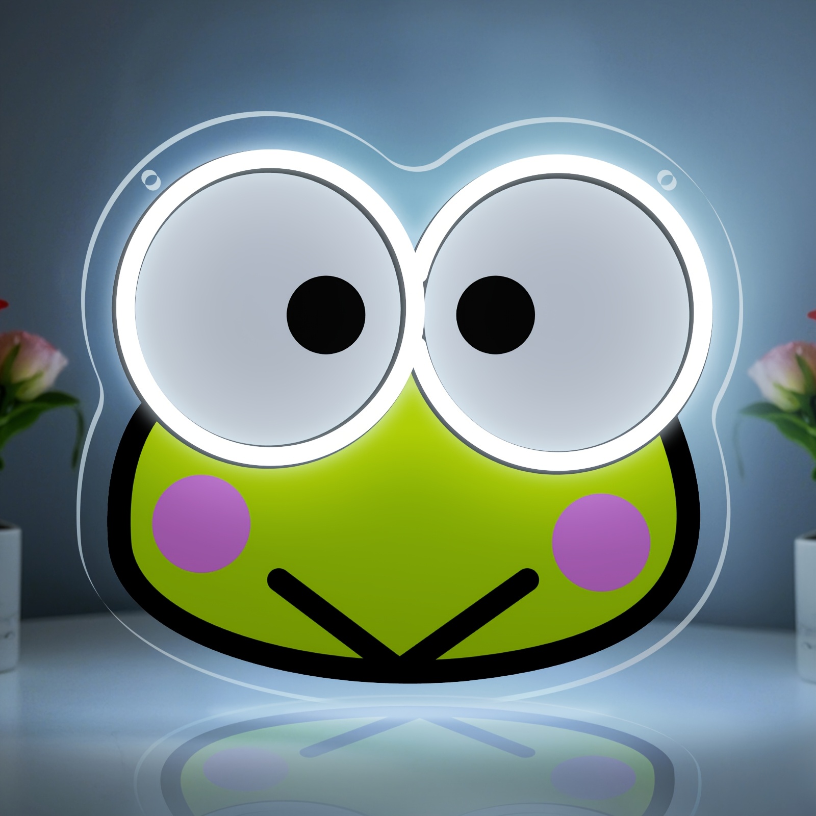 Lighting Room Decor Items - Keroppi Neon Sign Big-Eyed Frog LED
