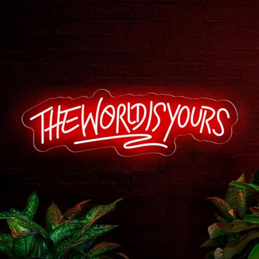 Wedding Lighting And Decor - The World Is Yours Neon Sign