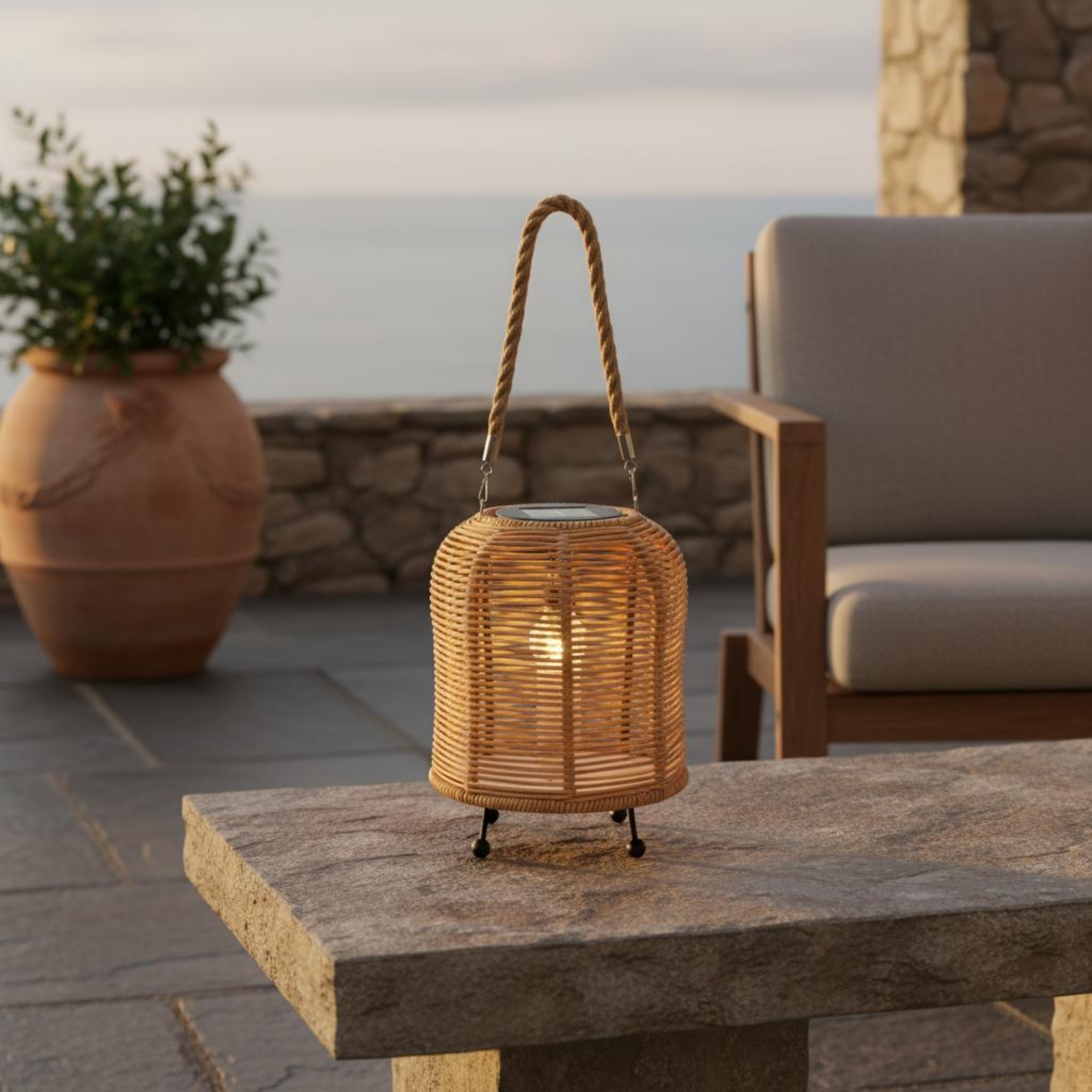 Handwoven Solar Lantern Braide – Garden Lighting Decor recenzja i cena