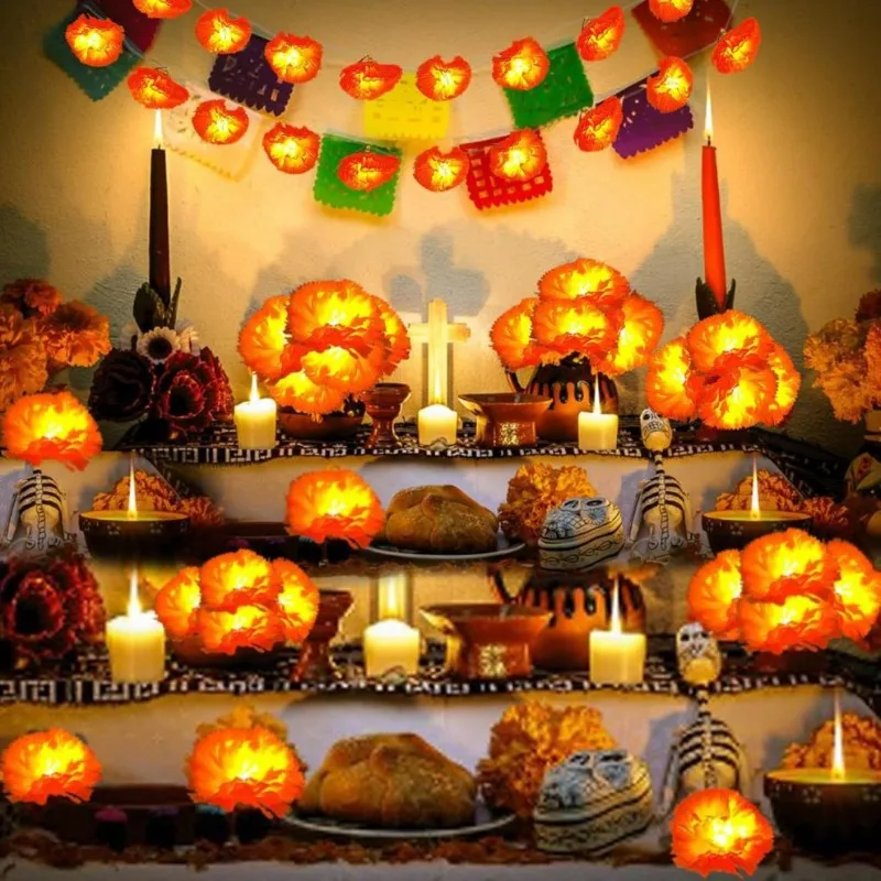 5 Ft LED Orange Marigold Garla – Lighting Decor For Diwali recenzja i cena