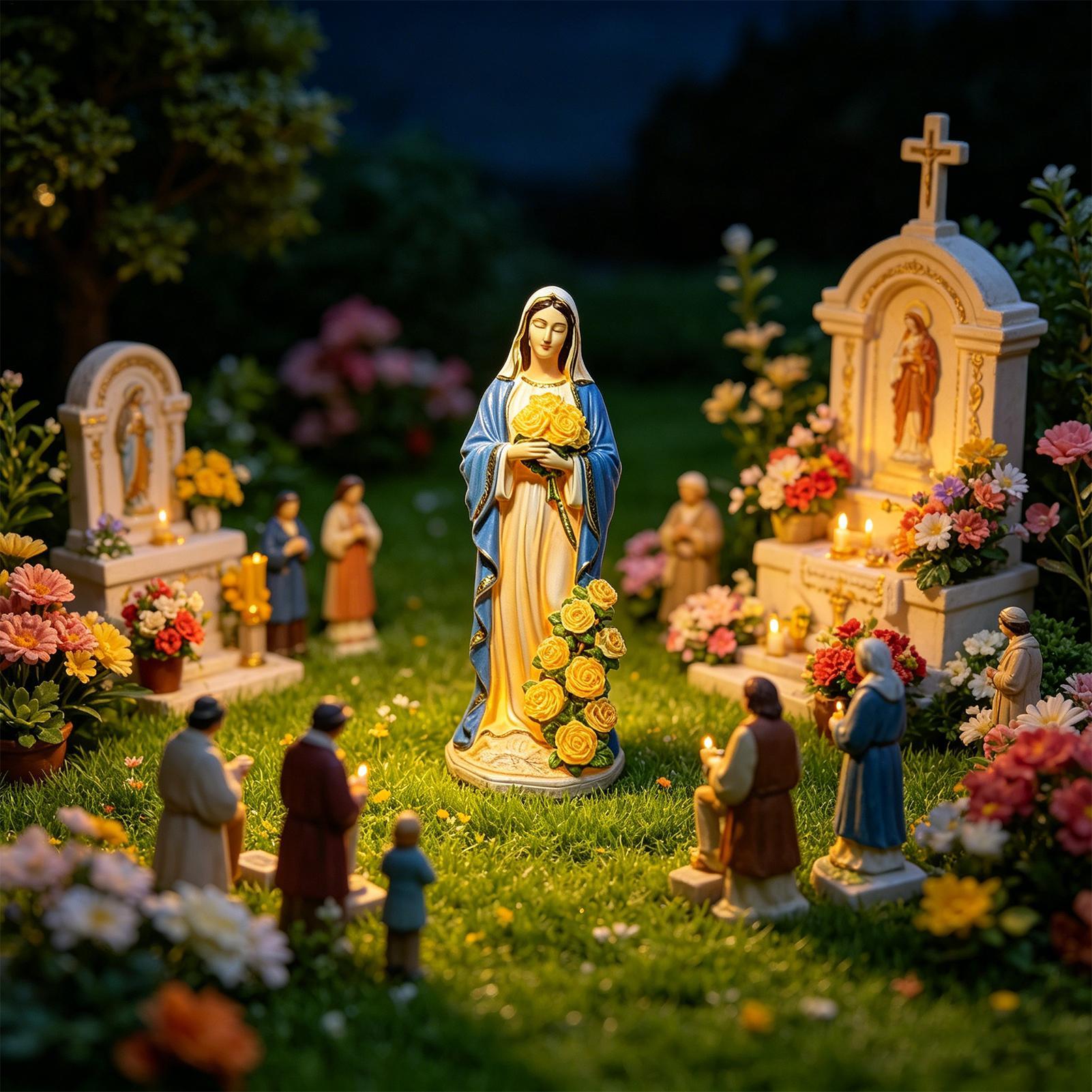 Virgin Mary Solar Statue Garde – Garden Lighting Decor recenzja i cena