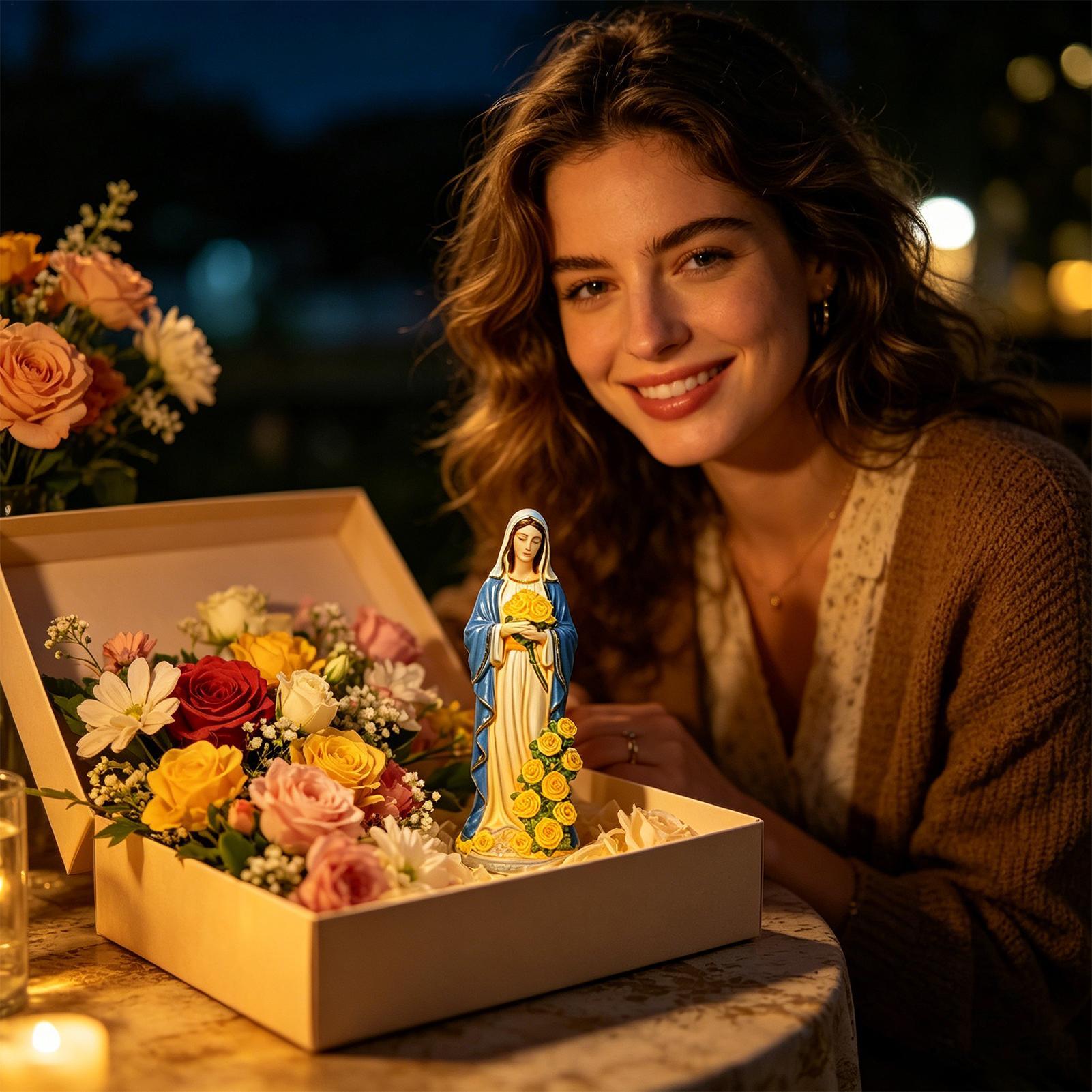 Virgin Mary Solar Statue Garde – Garden Lighting Decor recenzja i cena
