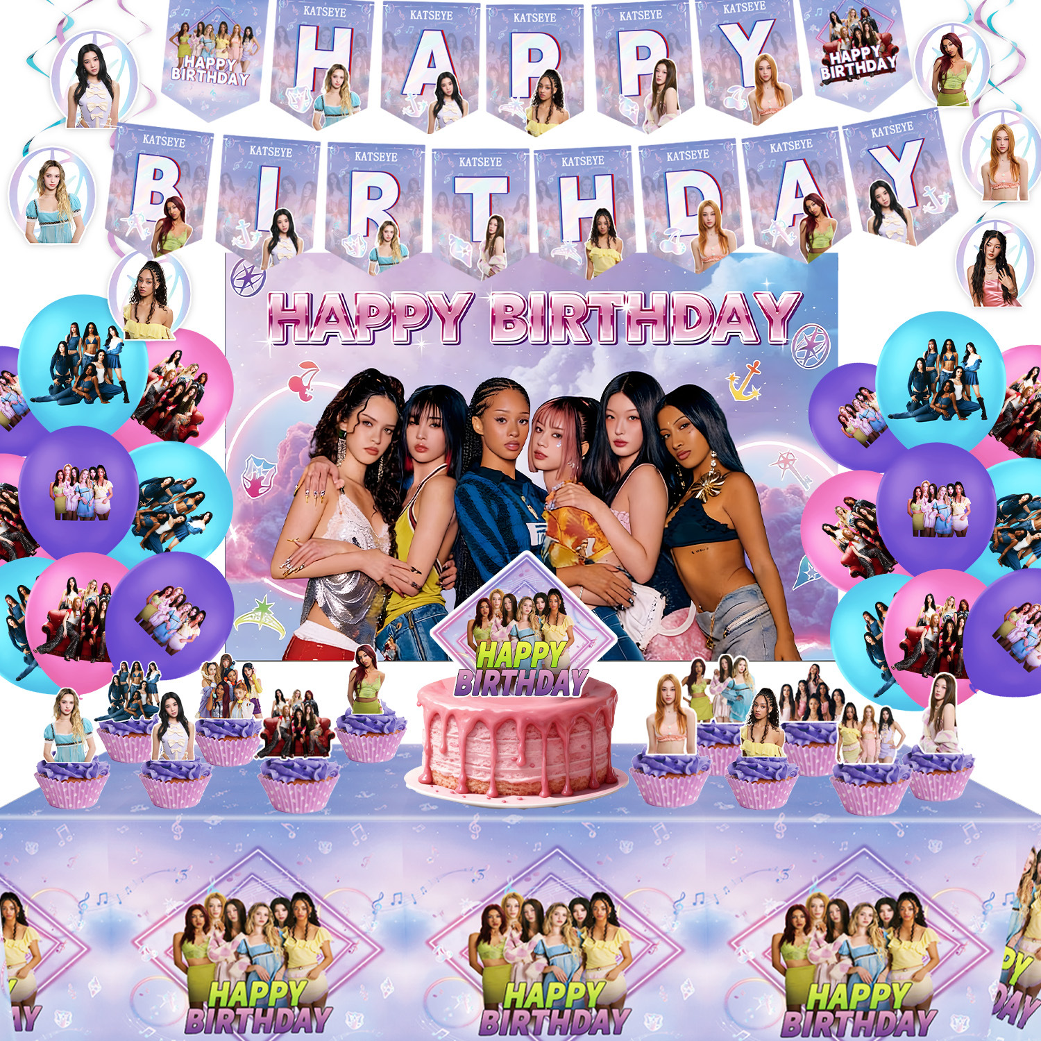 K&Katseye Idol Birthday Party  – Lighting Room Decor Items recenzja i cena