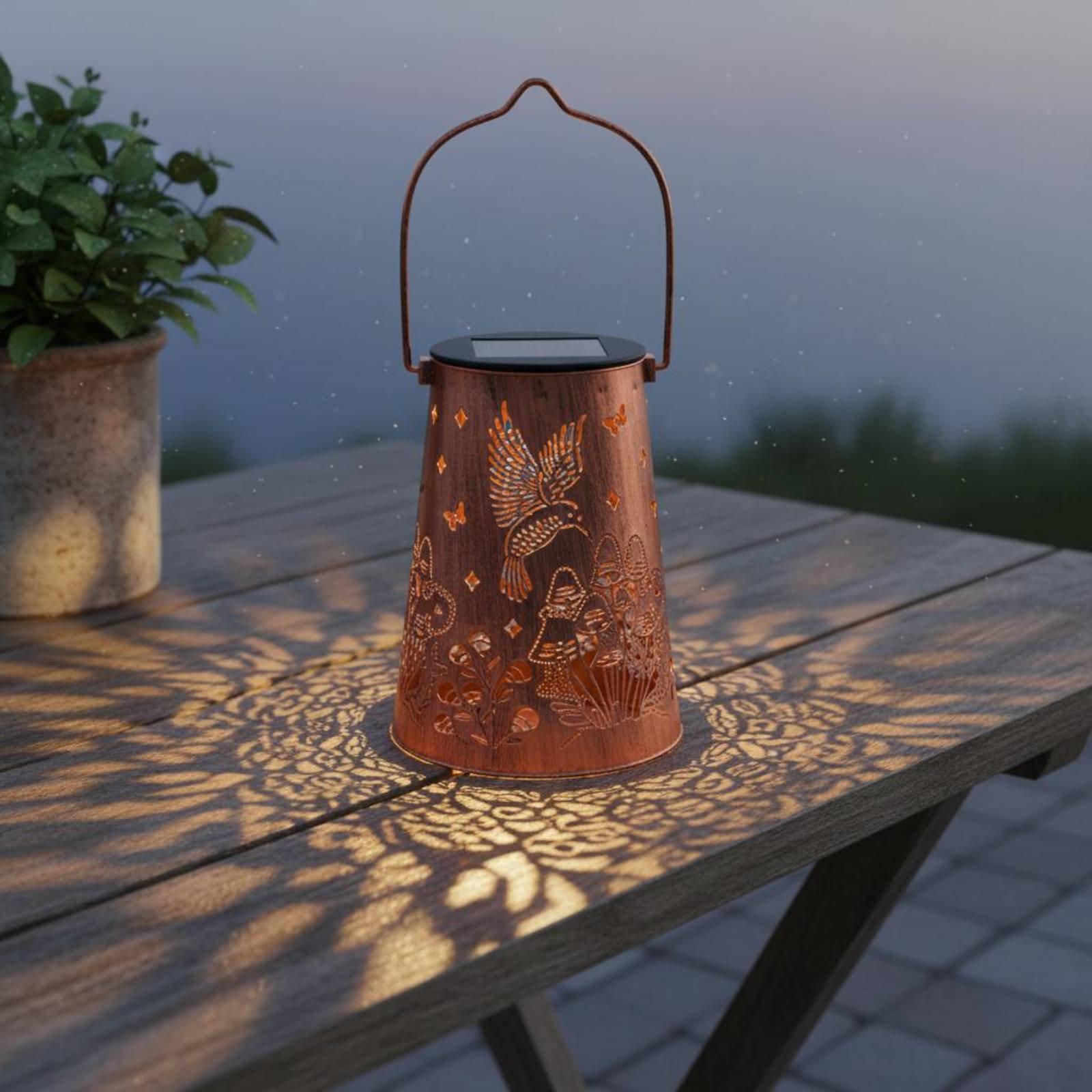 Floral Garden Lantern Pattern  – Garden Lighting Decor recenzja i cena