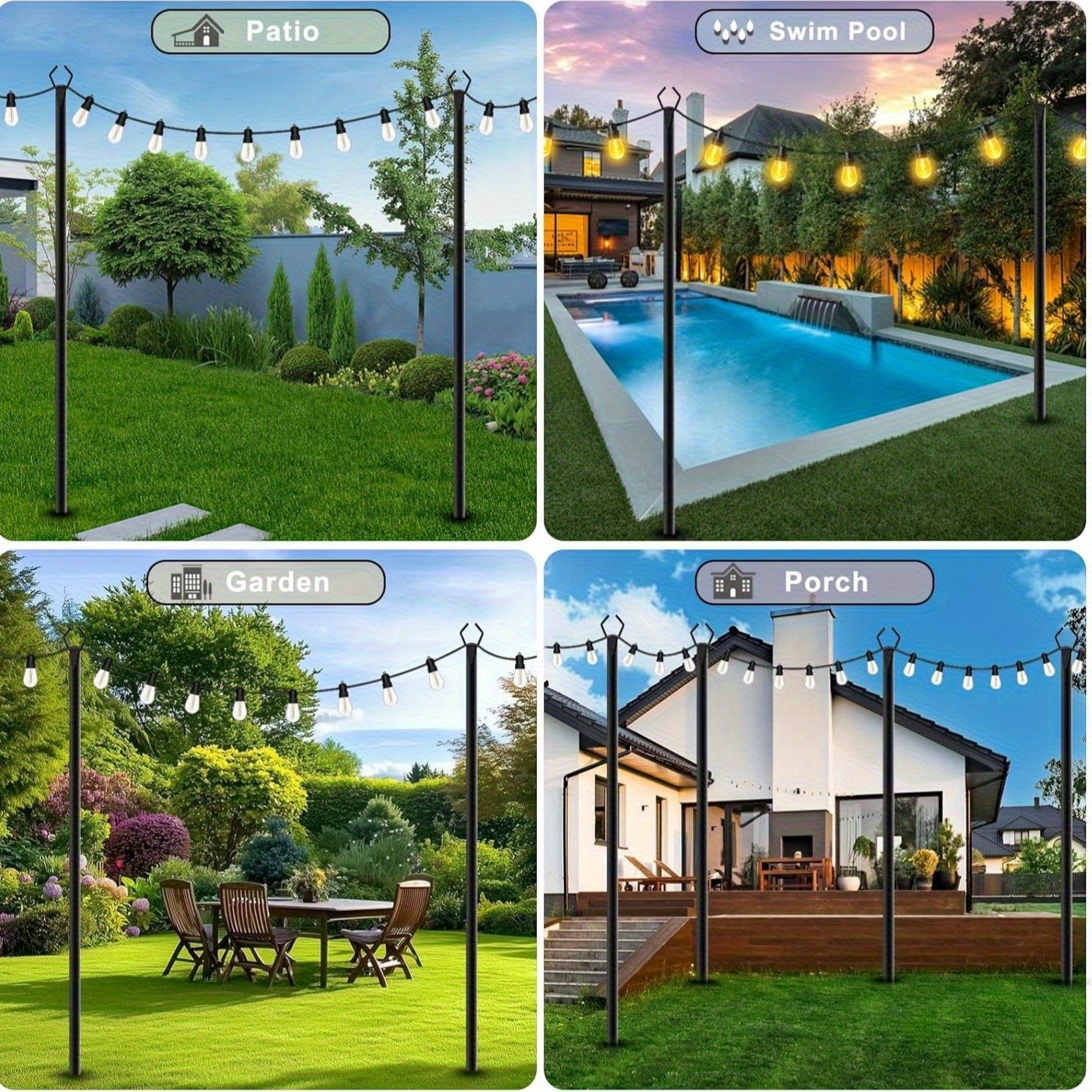 4 Pack 11.1 FT String Light Po – String Light Outdoor recenzja i cena