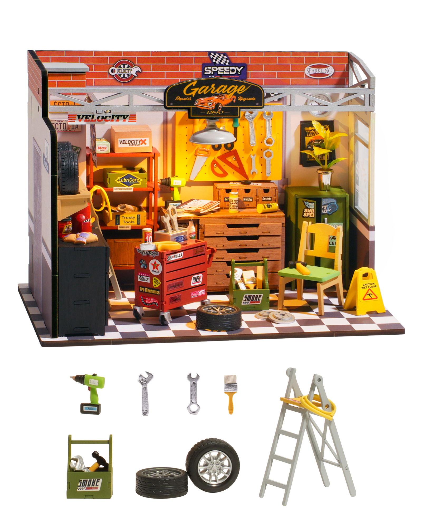 Robotime Rolife Mini Garage Wo – Garage Lighting Decor recenzja i cena