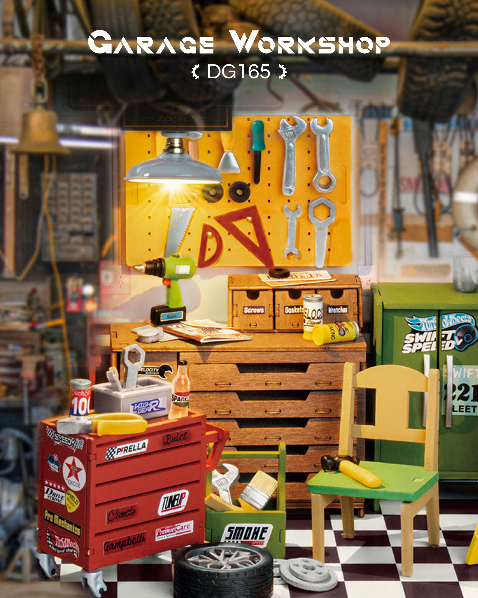 Robotime Rolife Mini Garage Wo – Garage Lighting Decor recenzja i cena