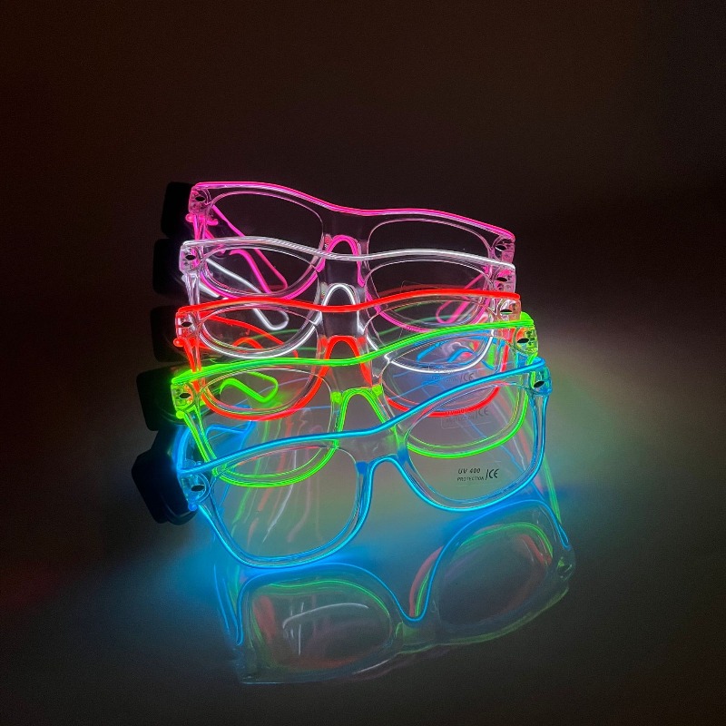 LED Glasses Transparent Frame  – Lighting Visual recenzja i cena