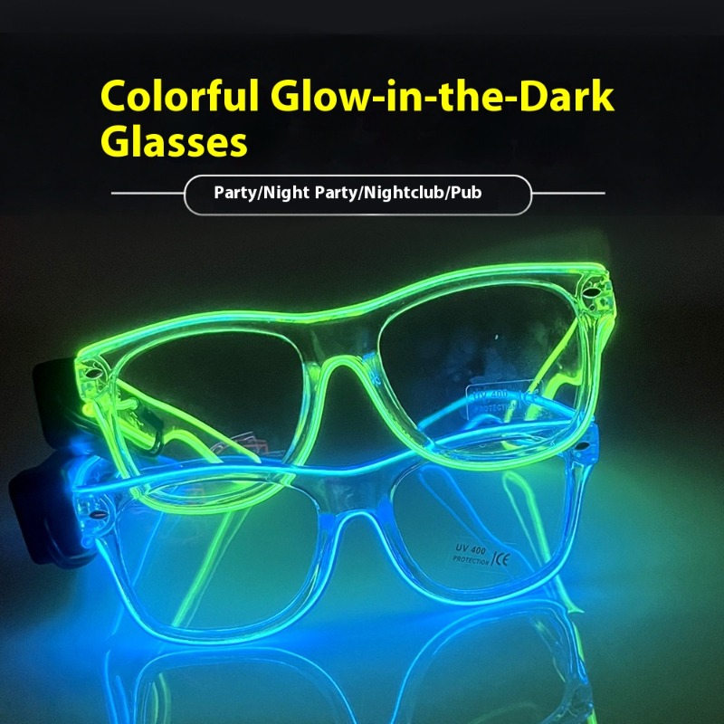 LED Glasses Transparent Frame  – Lighting Visual recenzja i cena