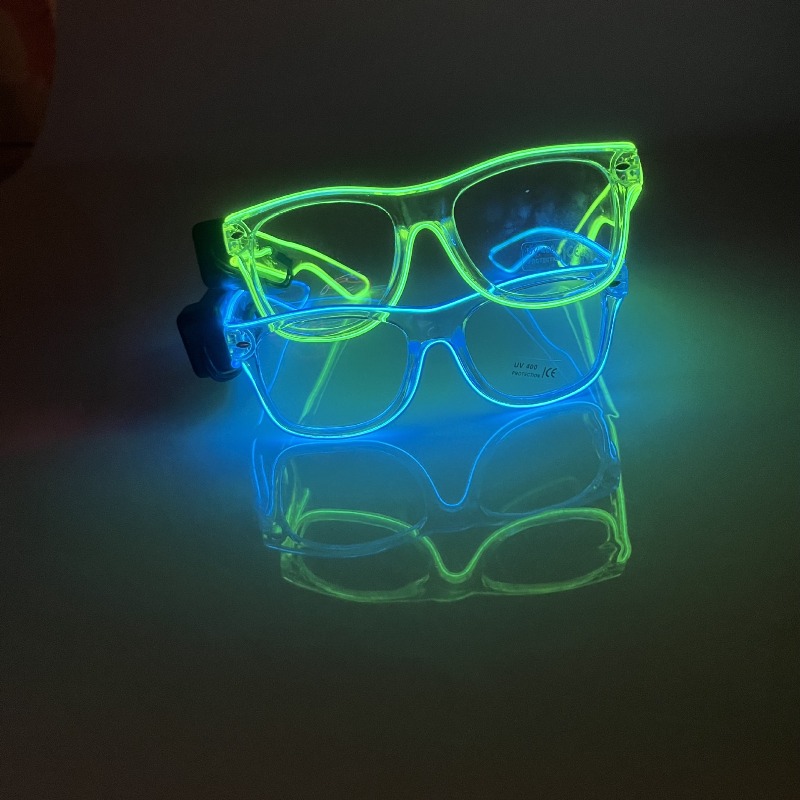 LED Glasses Transparent Frame  – Lighting Visual recenzja i cena