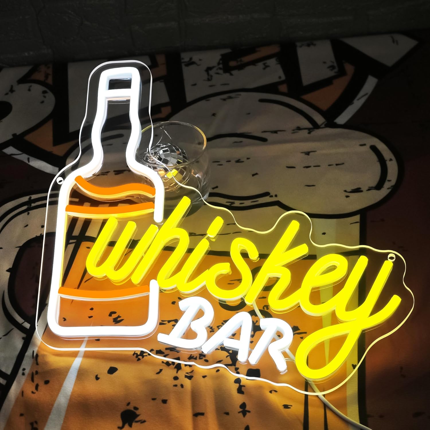 Whiskey Bar Neon Sign Business – Lighting Decor For Bedroom recenzja i cena