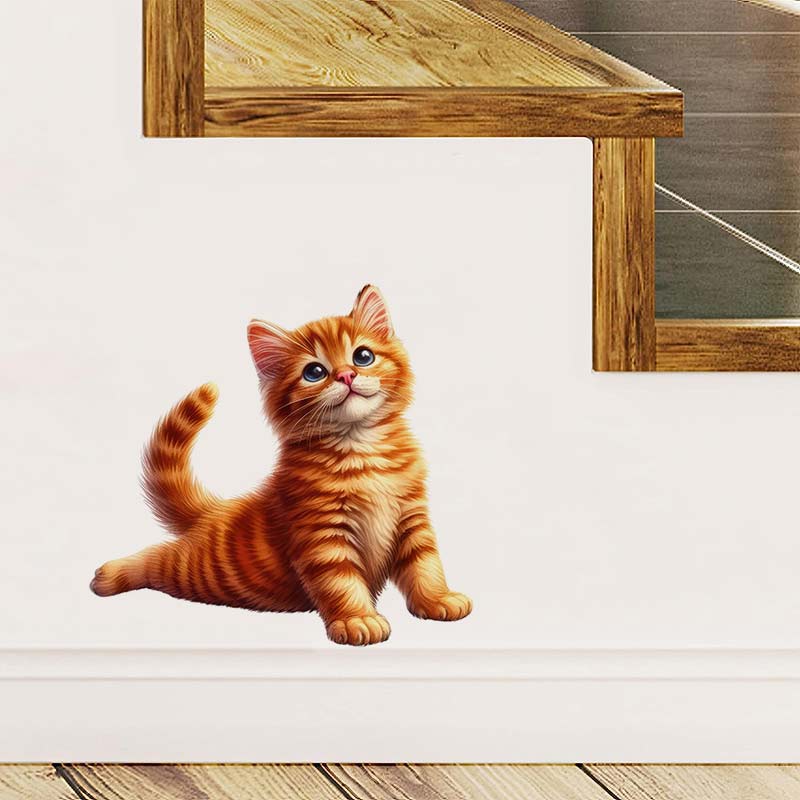 Yoga Cat  Wall Sticker Removab – Lighting Mcqueen Bedroom Decor recenzja i cena