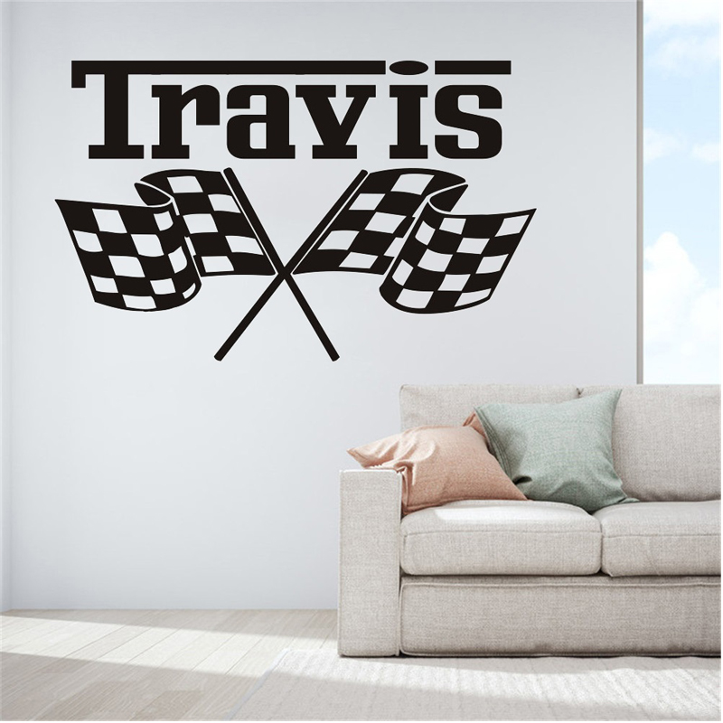 Custom Name Vinyl Wall Sticker – Lighting Mcqueen Bedroom Decor recenzja i cena