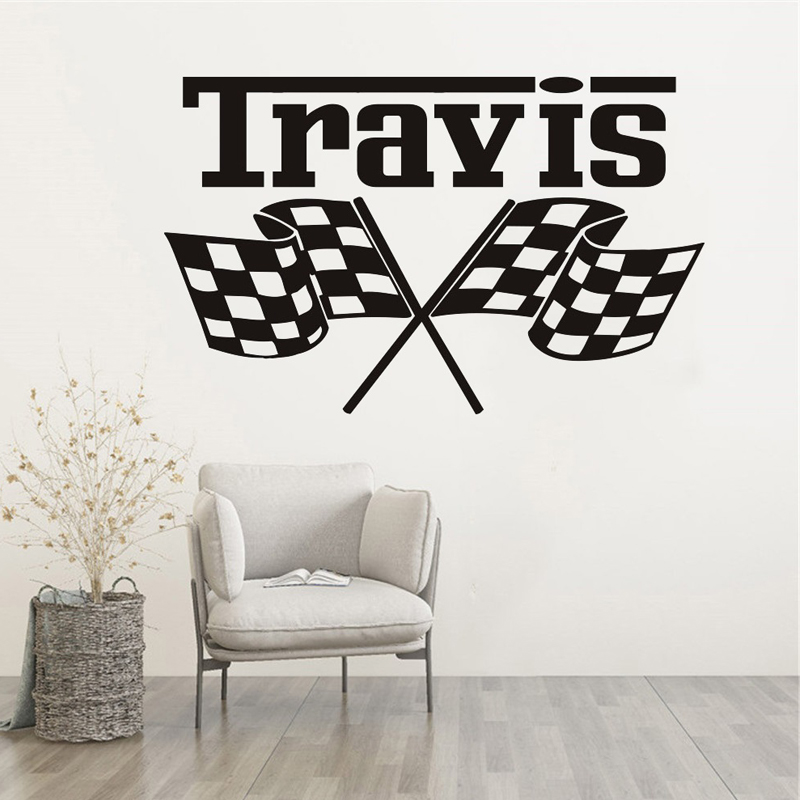 Custom Name Vinyl Wall Sticker – Lighting Mcqueen Bedroom Decor recenzja i cena