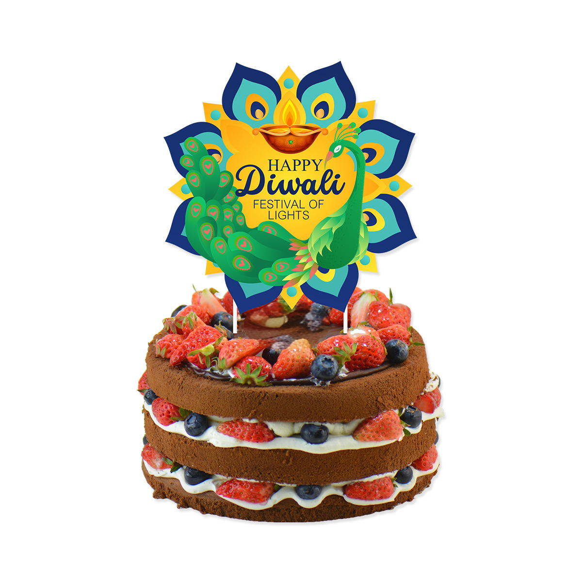 Diwali Theme Cake Decoration,H – Lighting Decor For Diwali recenzja i cena