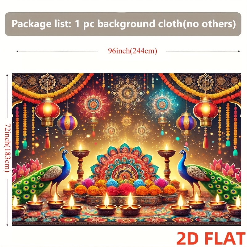 Diwali Peacock Lantern Tapestr – Lighting Decor For Diwali recenzja i cena