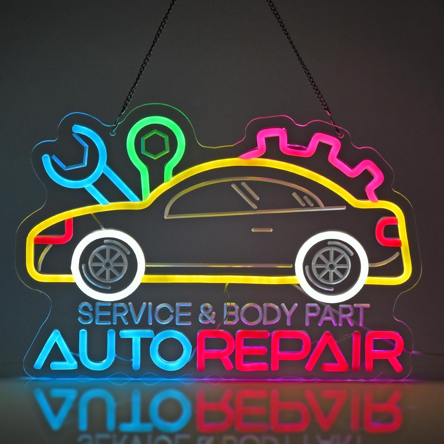 Auto Repair Neon Sign Neon Lig – Garage Lighting Decor recenzja i cena