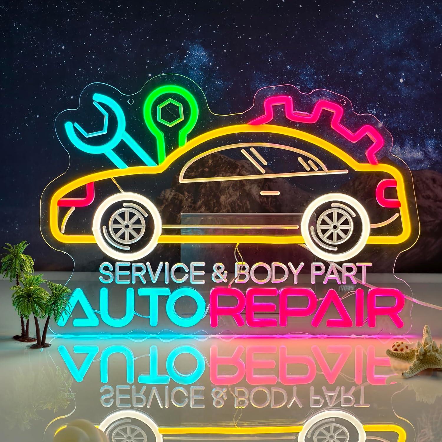 Auto Repair Neon Sign Neon Lig – Garage Lighting Decor recenzja i cena
