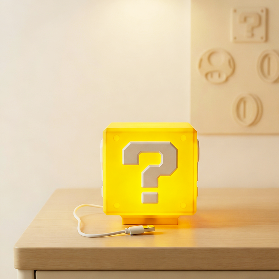2026Question Block Lamp with S – Lighting Room Decor Items recenzja i cena