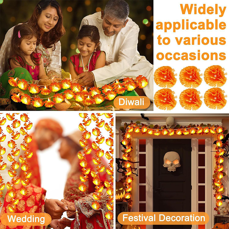 Mexican Marigold Artificial Fl – Lighting Decor For Diwali recenzja i cena