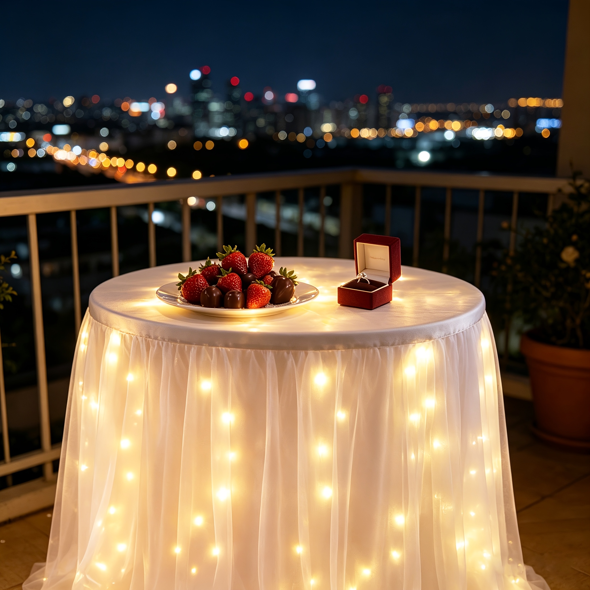 White Tulle LED Table Skirt, 6 – Lighting Decor For Diwali recenzja i cena
