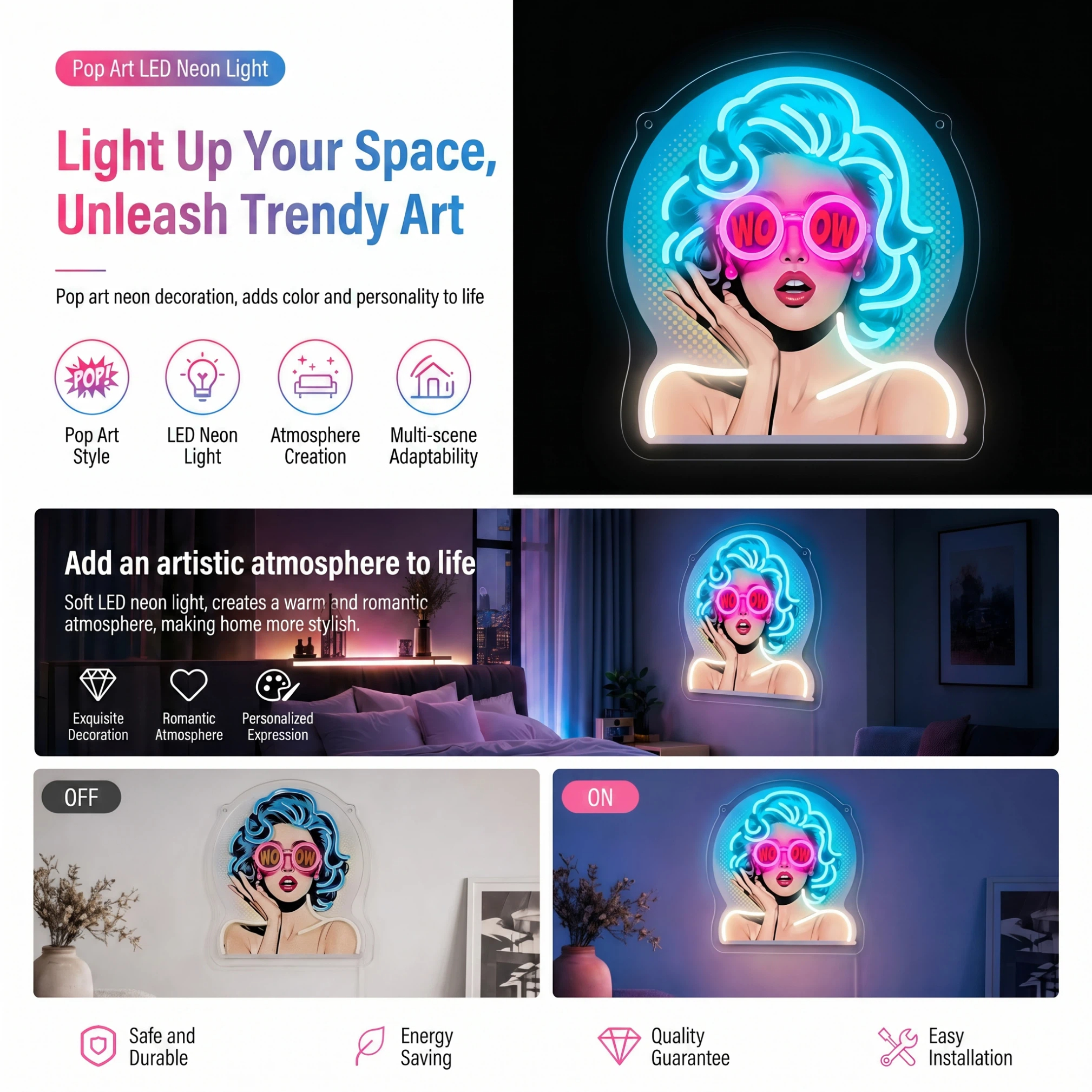 Aesthetic Neon Lights for Room – Lighting Decor Wow recenzja i cena