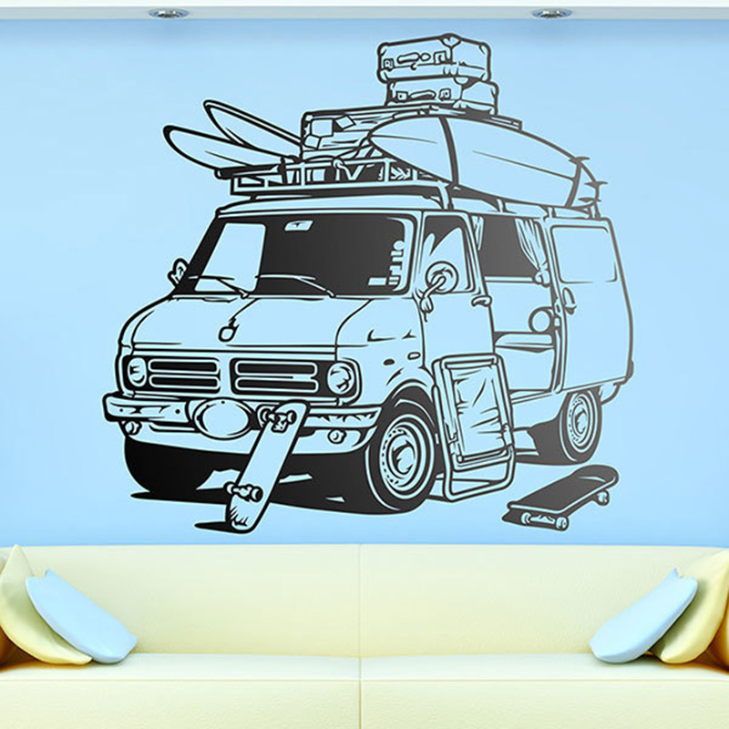 Large American Van Surf Car Wa – Lighting Mcqueen Bedroom Decor recenzja i cena