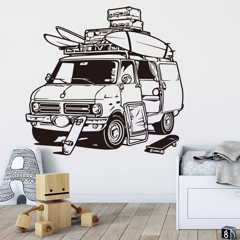 Large American Van Surf Car Wa – Lighting Mcqueen Bedroom Decor recenzja i cena