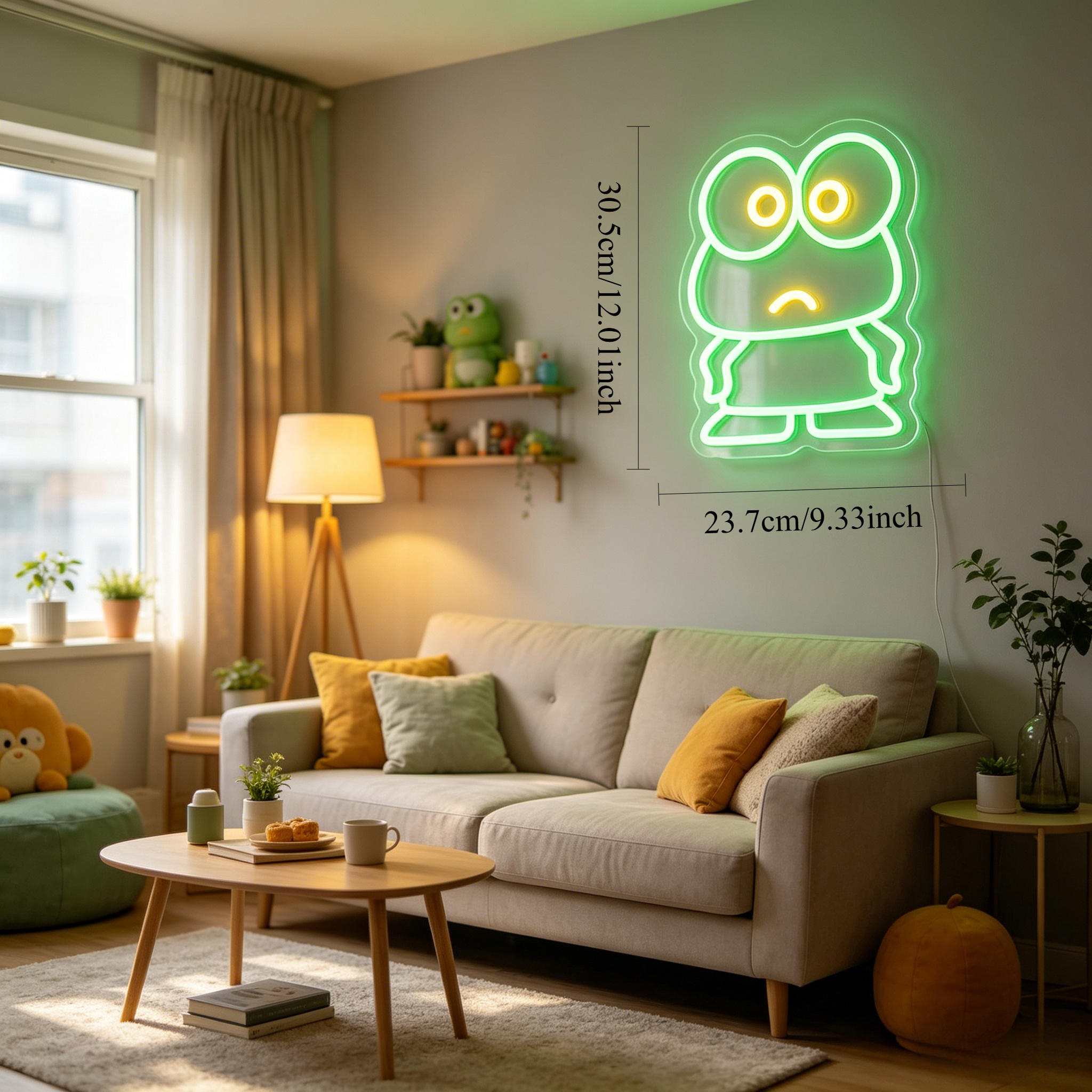 Cute Keroppi Neon Sign for Hom – Lighting Room Decor Items recenzja i cena