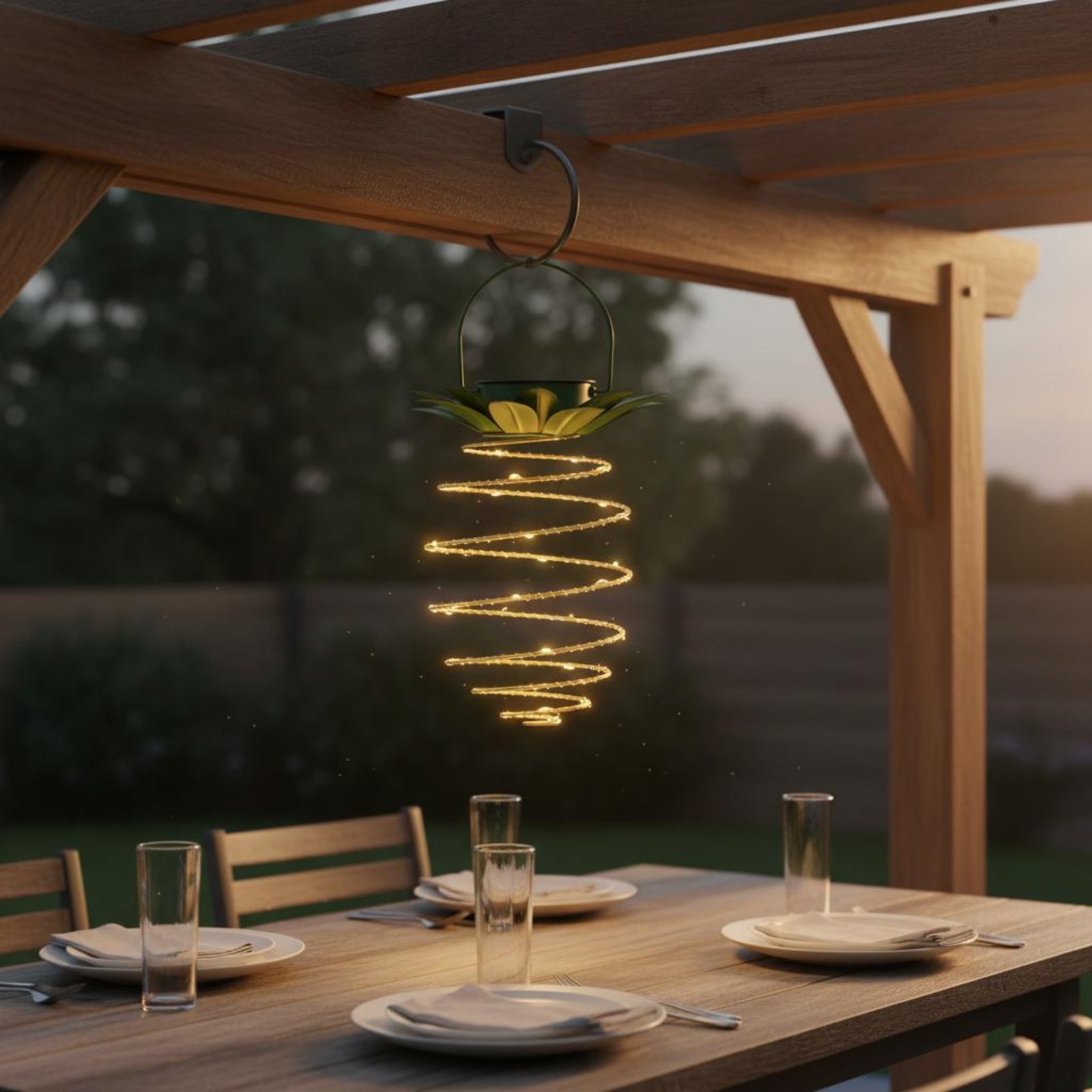 2 Pieces Solar Pineapple Lamp  – Garden Lighting Decor recenzja i cena