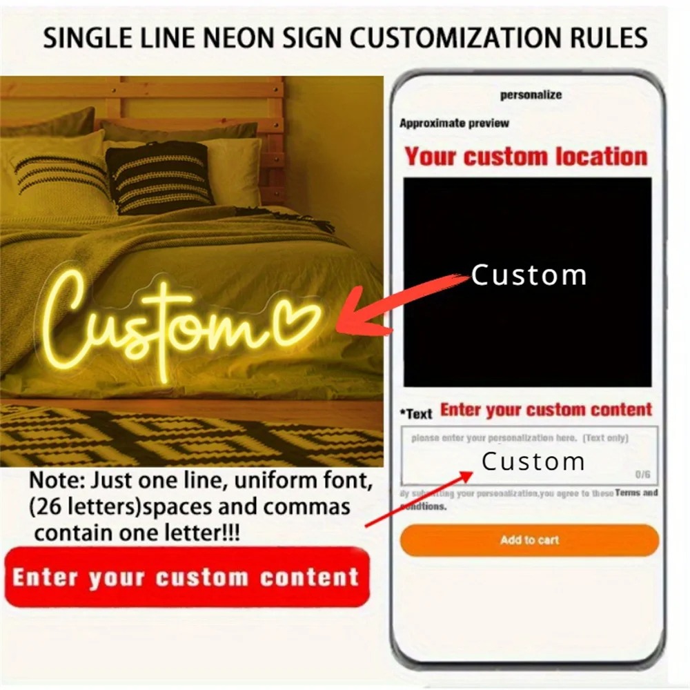 Custom LED Neon Sign Heart USB – Neon Sign Custom Led recenzja i cena