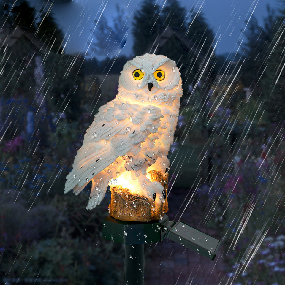 Solar Owl Statue Garden Light  – Garden Lighting Decor recenzja i cena