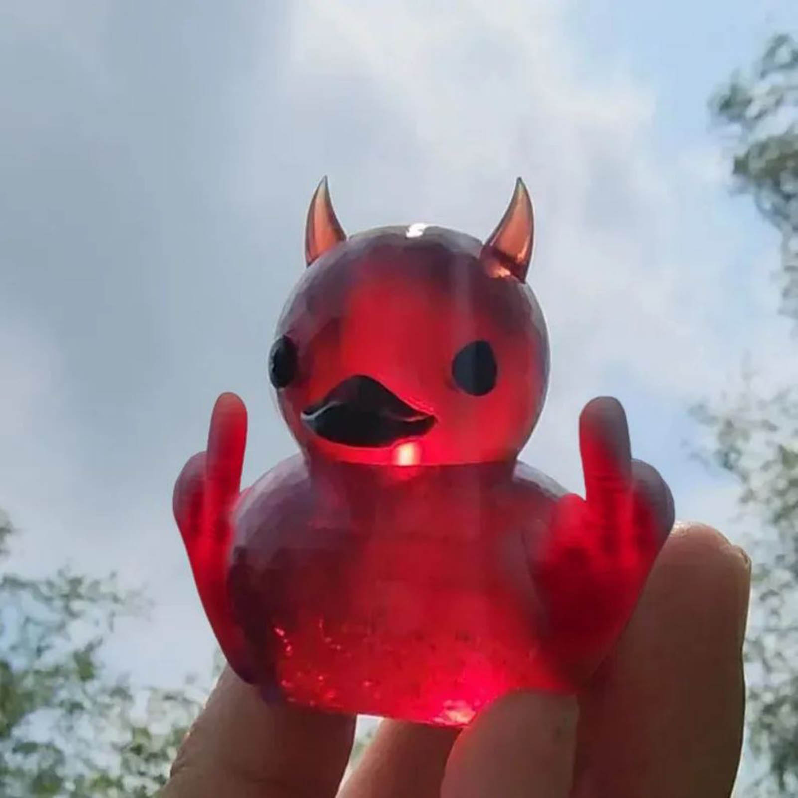 Devil Middle Finger Duck Deskt – Lighting Mcqueen Bedroom Decor recenzja i cena