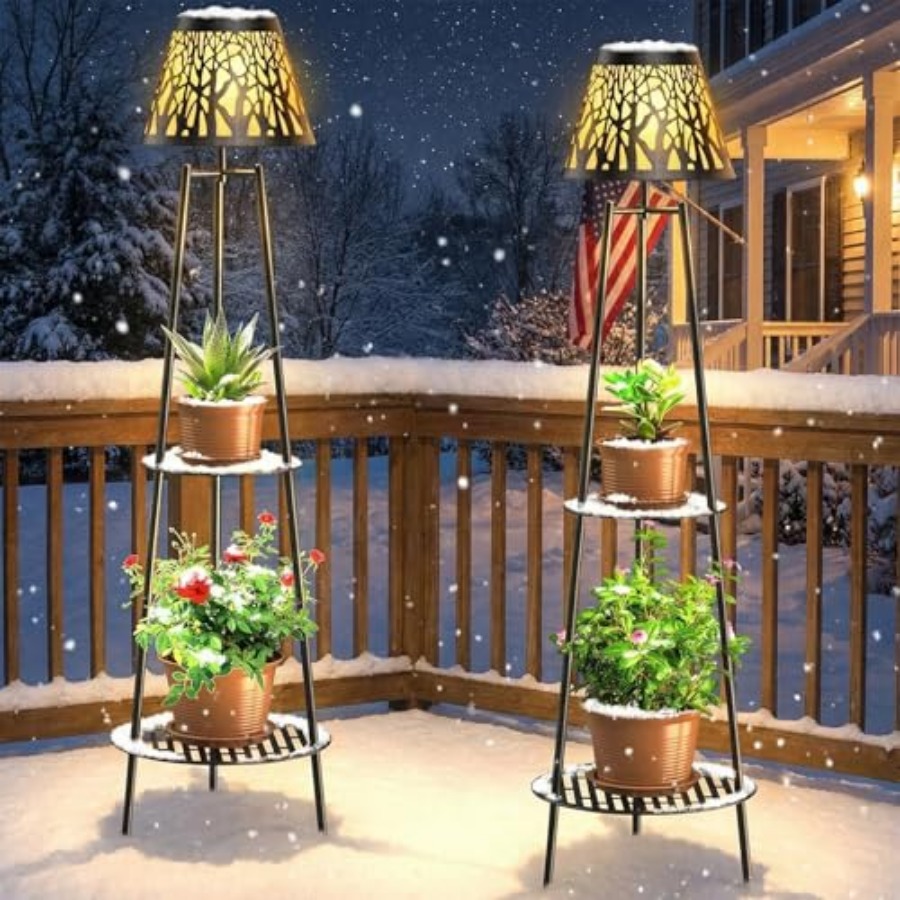 2 Pack Outdoor Solar Floor Lam – Garden Lighting Decor recenzja i cena
