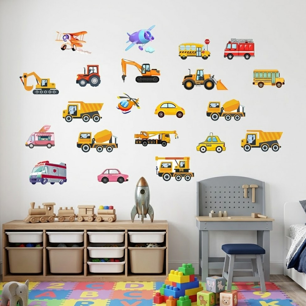 Luminous Car Wall Sticker 21Pc – Lighting Mcqueen Bedroom Decor recenzja i cena