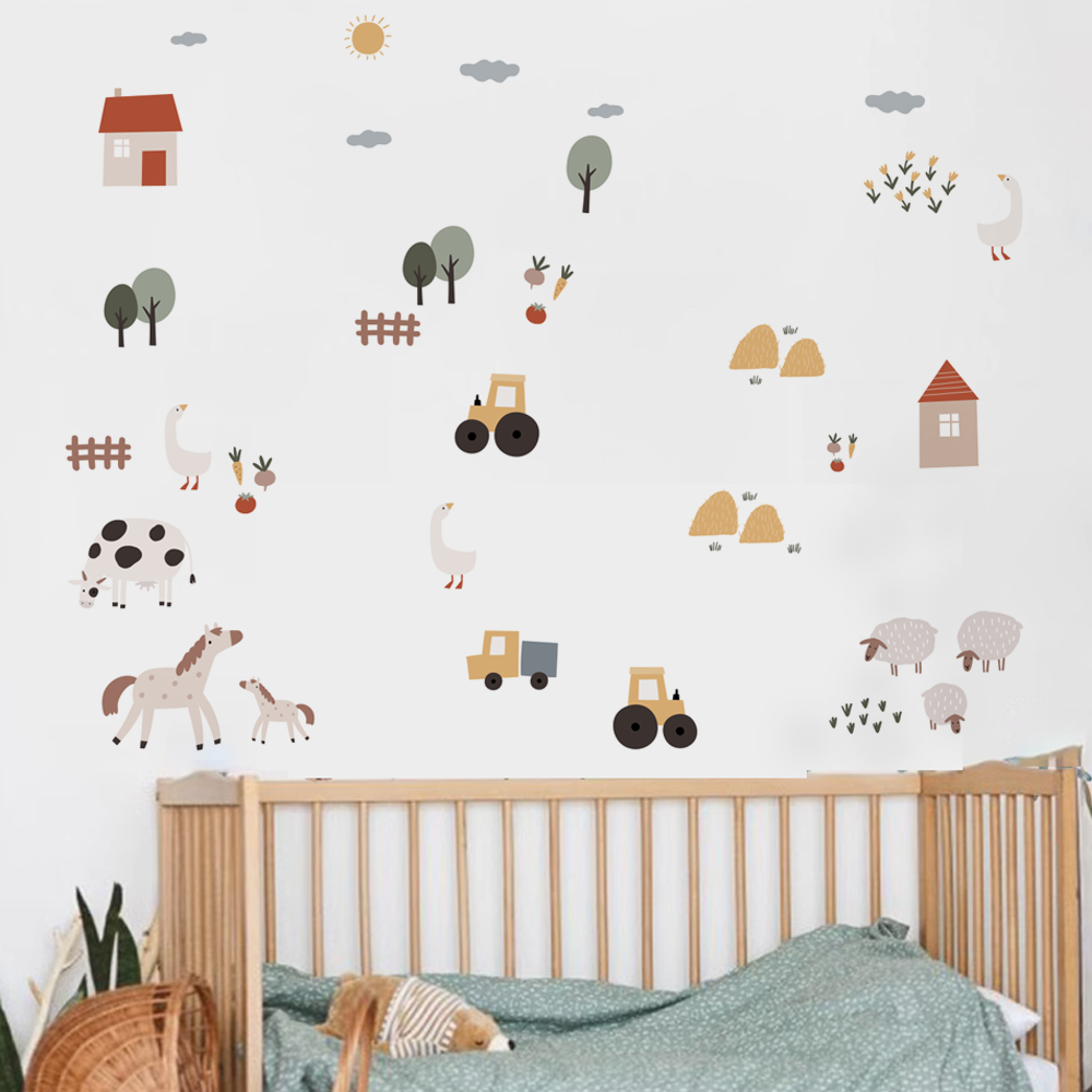 Boho Cartoon Cute Cows Farm An – Lighting Mcqueen Bedroom Decor recenzja i cena