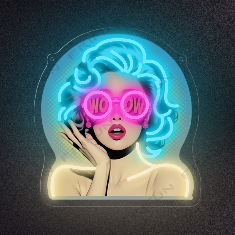 WOW Curl Girl Neon Sign UV Pri – Lighting Decor Wow recenzja i cena