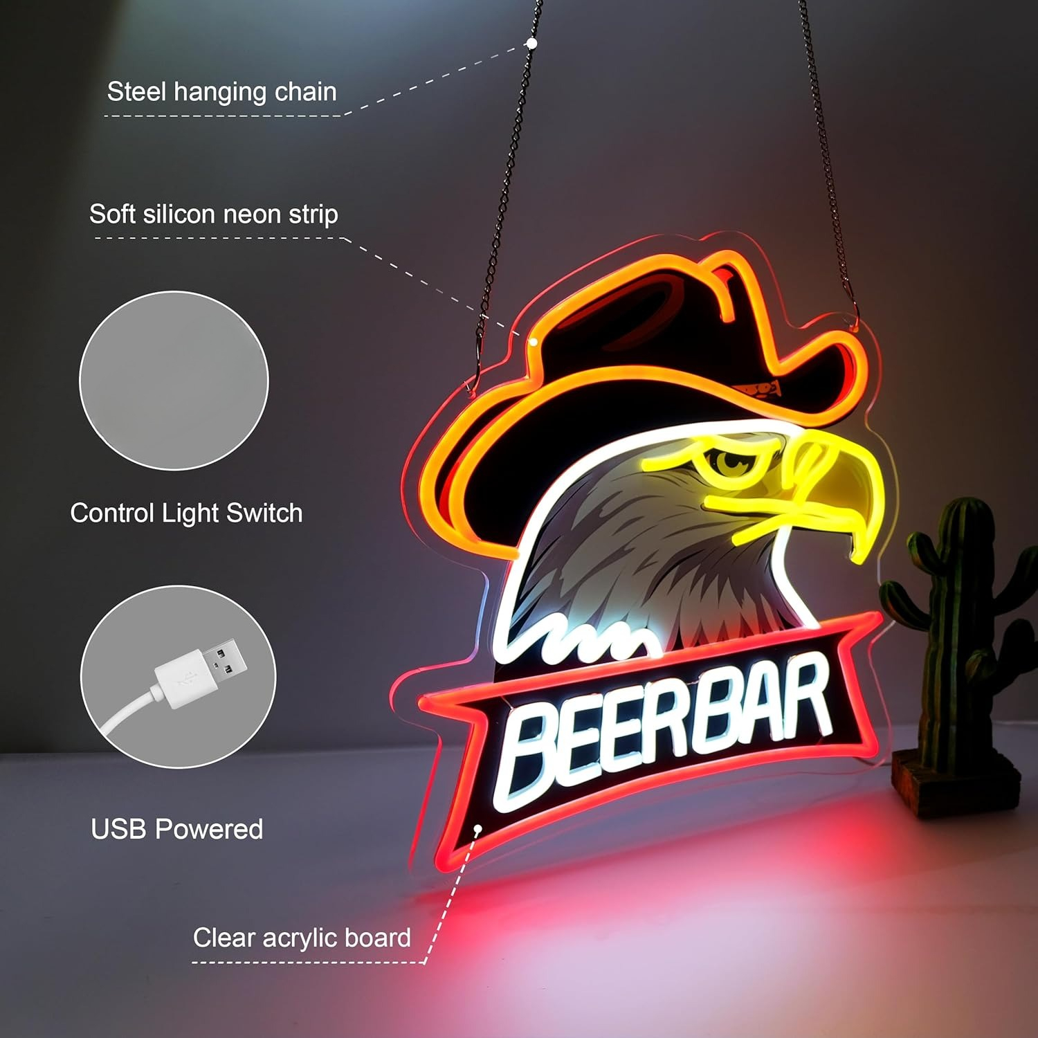 Beer Bar Neon Sign Business Ar – Lighting Decor For Bedroom recenzja i cena