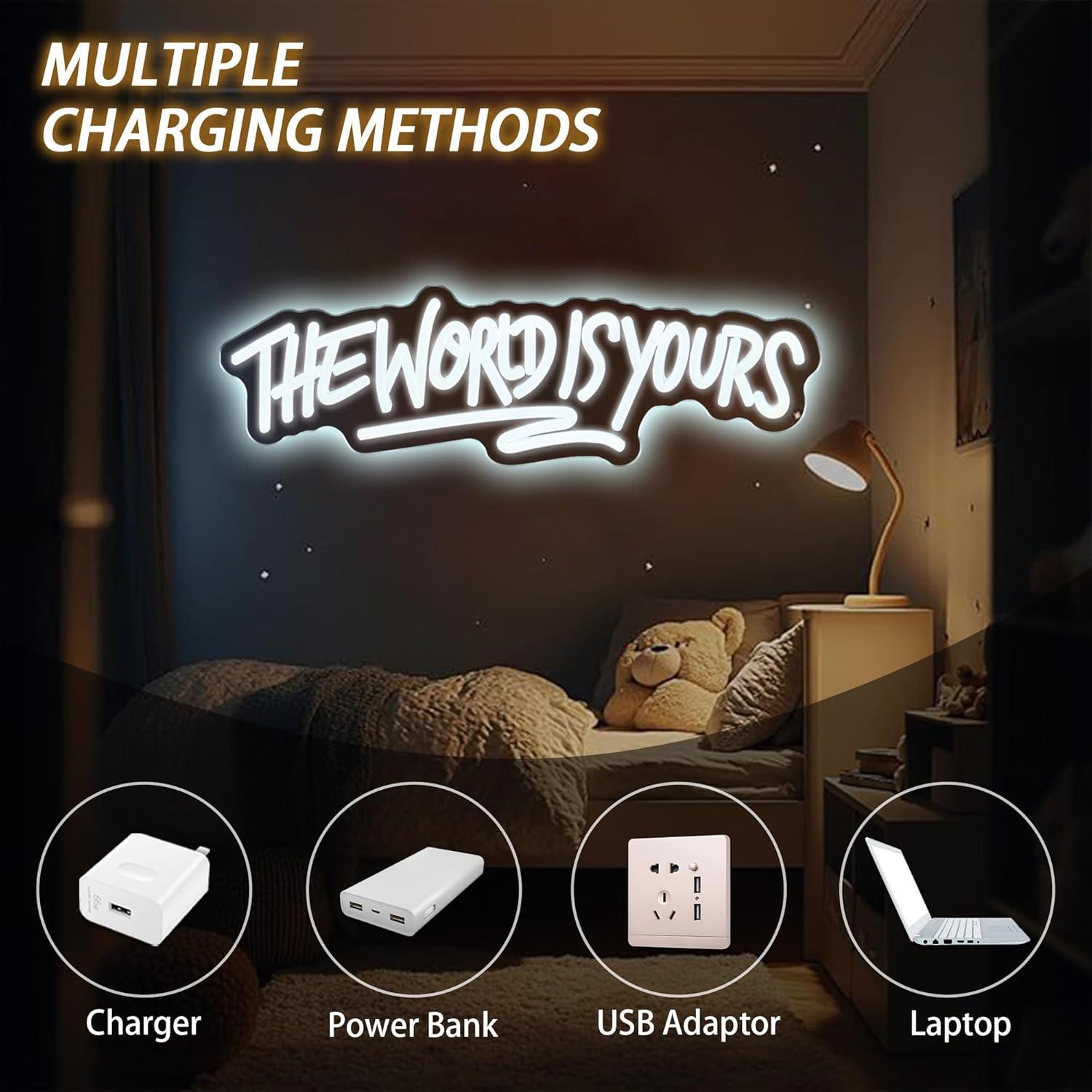 The World is Yours Neon Sign U – Wedding Lighting And Decor recenzja i cena