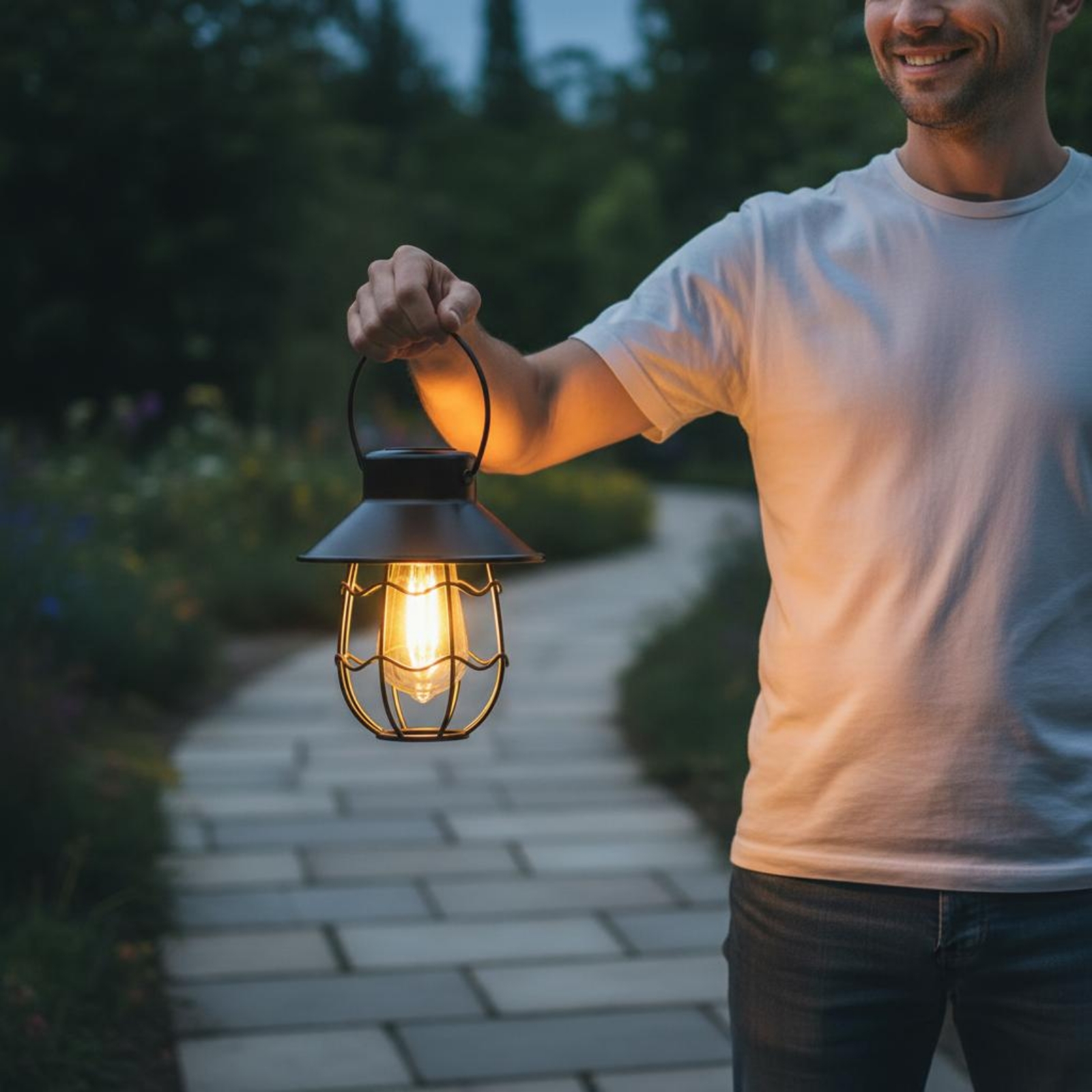 Wavy Frame Lantern Energy Savi – Garden Lighting Decor recenzja i cena