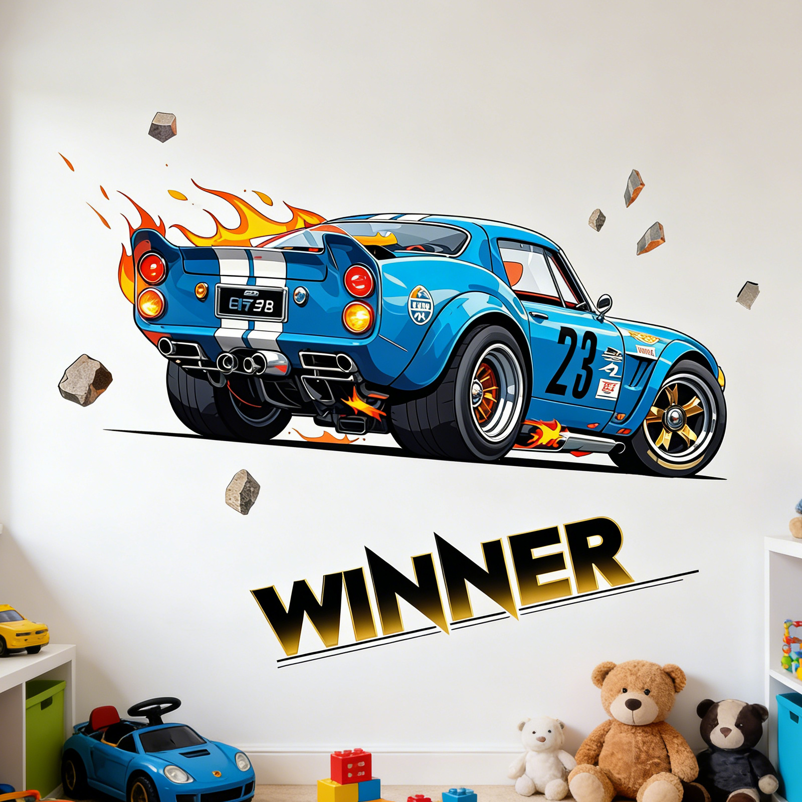 Children's Room Wall Decor Rac – Lighting Mcqueen Bedroom Decor recenzja i cena